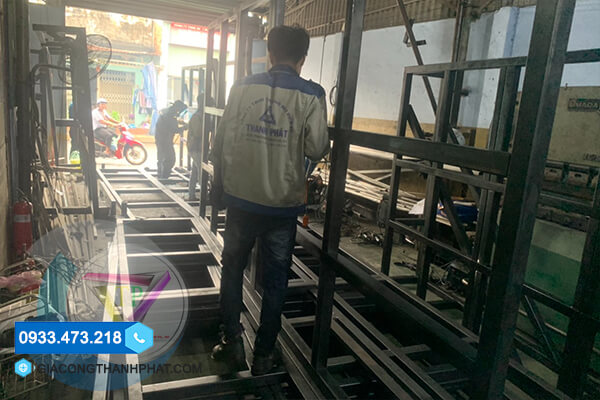 Hình ảnh gia công khung sắt thép