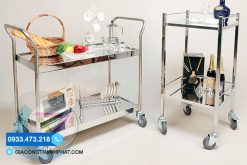 Xe Đẩy Hàng Inox 304 2 Bánh - 4 Bánh Chất Lượng, Giá Rẻ