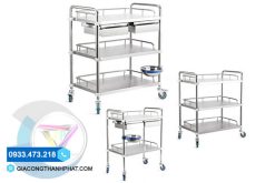 Xe đẩy hàng inox 4 bánh