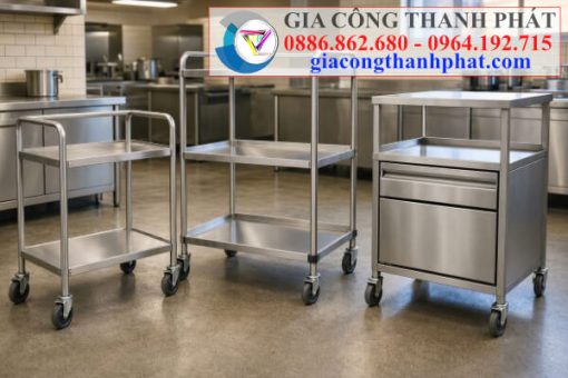 xe đẩy inox y tế