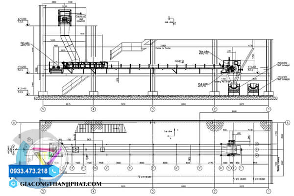 Bản vẽ gia công cơ khí tổng thể