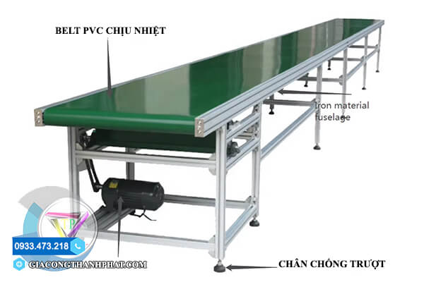 Cấu tạo băng tải PVC chịu nhiệt